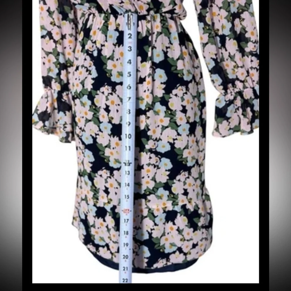 J.Crew Mercantile Drapey Tie Front Floral Dress Elastic Waist Size Small NEW